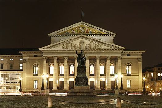 国家剧院,纪念建筑,慕尼黑,巴伐利亚,德国,欧洲