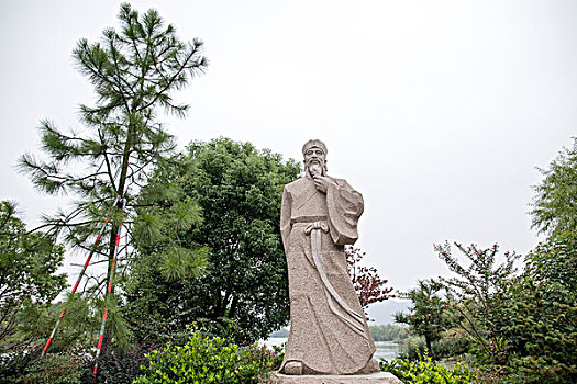 杨时雕像,雕塑,杭州湘湖