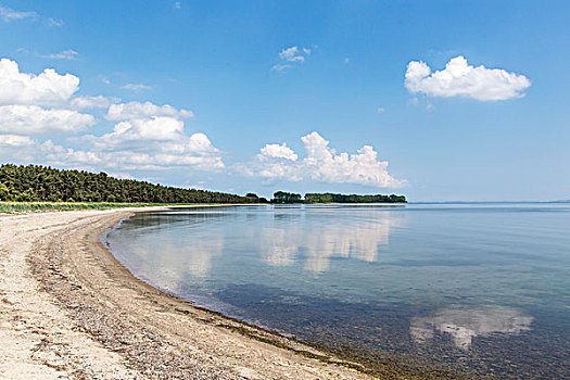 空,海滩,半岛,吕根