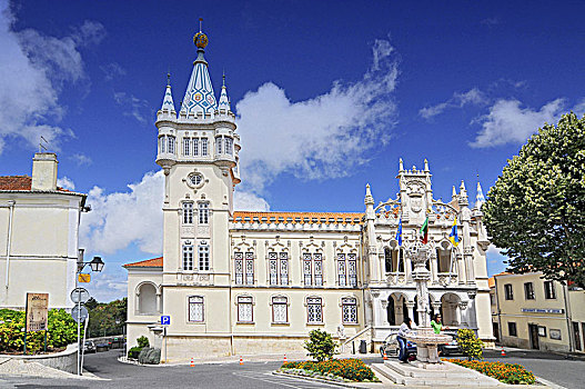葡萄牙,市政厅,辛特拉,城市,建筑,曼奴埃尔式,场所,老,小教堂
