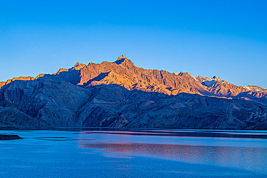 新疆,山,湖,倒影