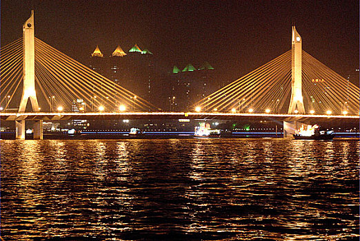 广州珠江海印桥夜景