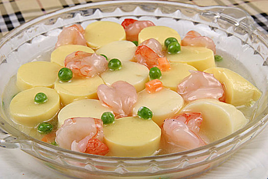 日式豆腐烩虾球