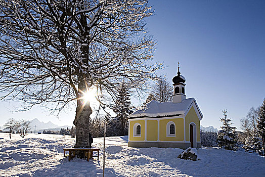 小教堂,玛丽亚,靠近,上巴伐利亚,巴伐利亚,德国