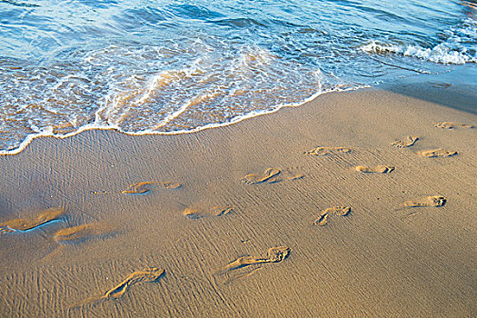 脚印,沙滩