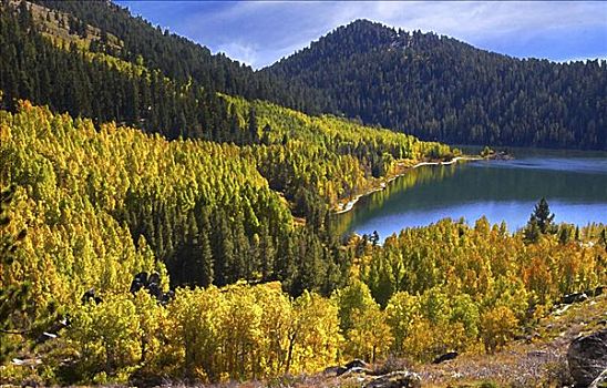 湖,内华达山脉,加利福尼亚