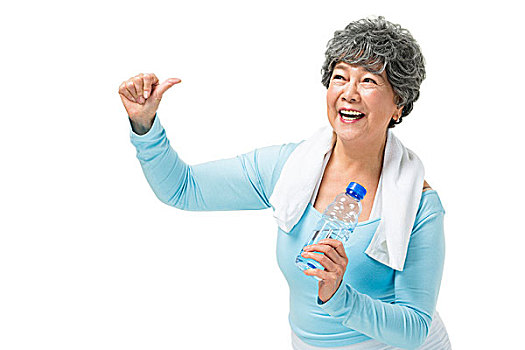 老年女人運動健身