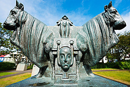 冰岛,雷克雅未克,雕塑园,博物馆,亚特兰蒂斯,国王