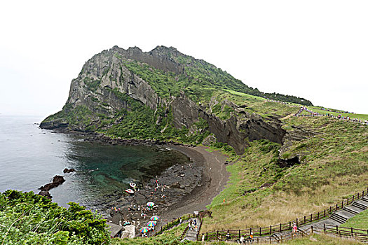 韩国济州岛的日出峰风光