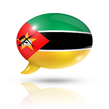 莫桑比克,旗帜,对话气泡框