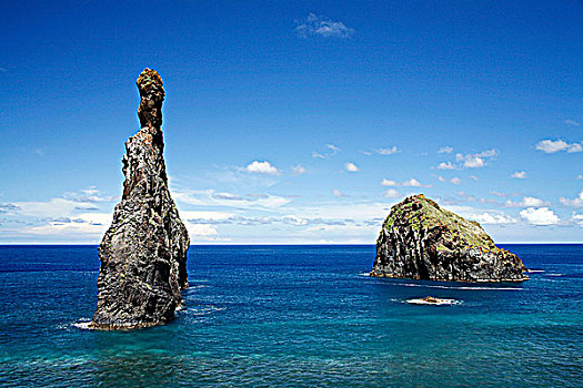 马德拉岛,波尔图,石头,海中