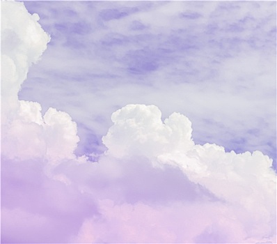 软,云,背景,紫色