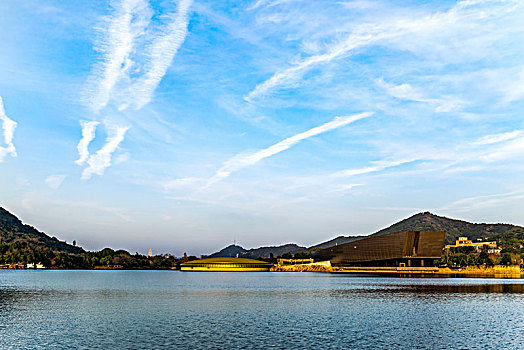 杭州湘湖自然风光跨湖桥遗址博物馆