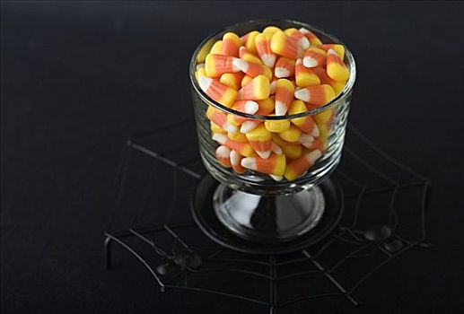 玻璃盘,糖果,玉米