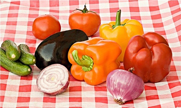 蔬菜,桌布