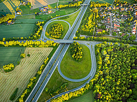 高速公路,连通,鲁尔区,北莱茵威斯特伐利亚,德国,欧洲