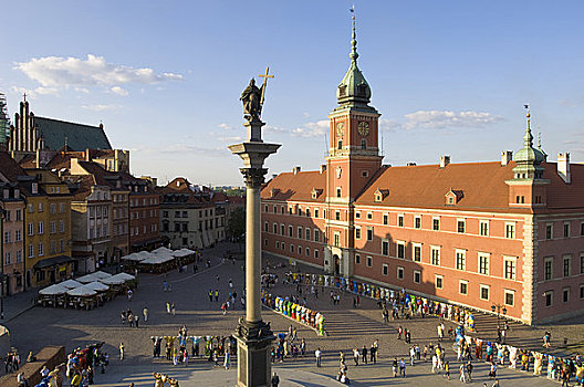 皇家,城堡,柱子,老城,华沙,波兰