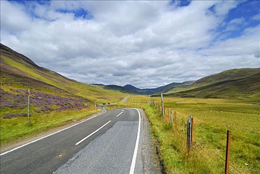 道路,风景,格兰扁区,山峦,苏格兰,英国,欧洲