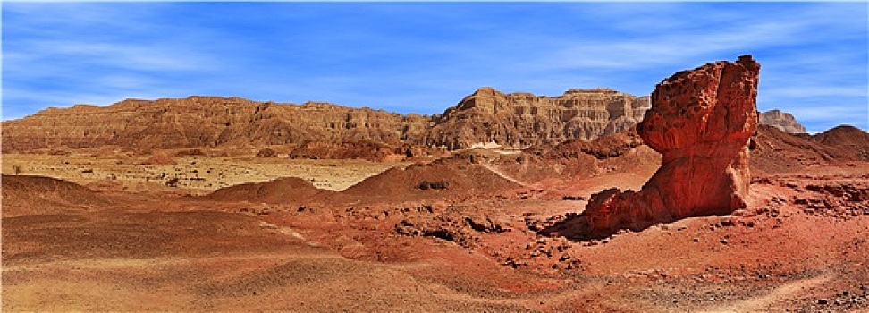 全景,著名,蘑菇,形状,地质构造,山,背景,国家公园,以色列