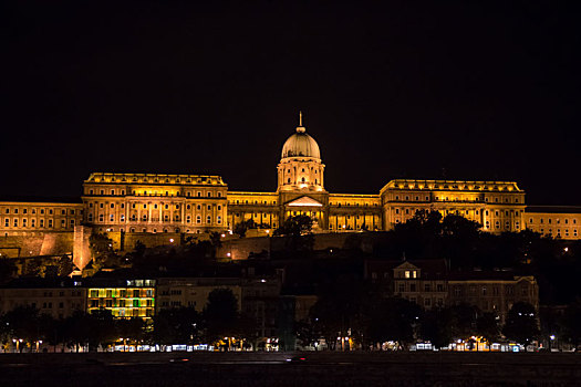 城堡,布达佩斯,匈牙利,夜晚
