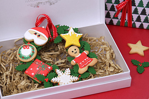 圣诞礼物,礼盒,饼干