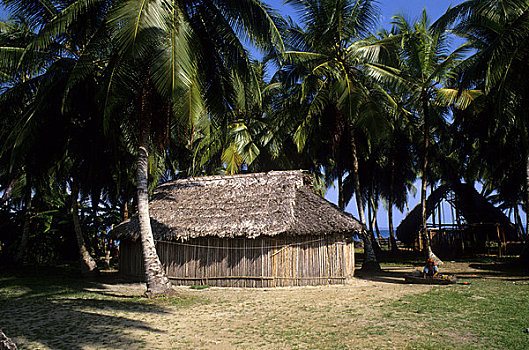 巴拿马,岛屿,库纳印第安人,小屋