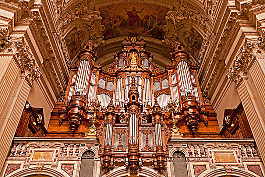 教堂,琴乐器,柏林大教堂,柏林,德国,欧洲
