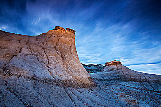 亮光,涂绘,怪岩柱,移动,云,恐龙省立公园,艾伯塔省,加拿大