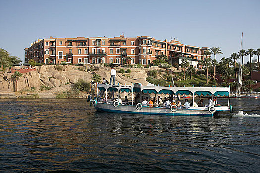 游船,尼罗河,户外,大瀑布饭店,阿斯旺,埃及