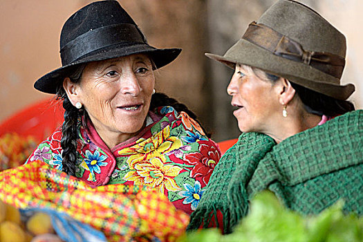 女人,戴着,传统,安第斯,衣服,交谈,省,秘鲁,南美,图像,条理