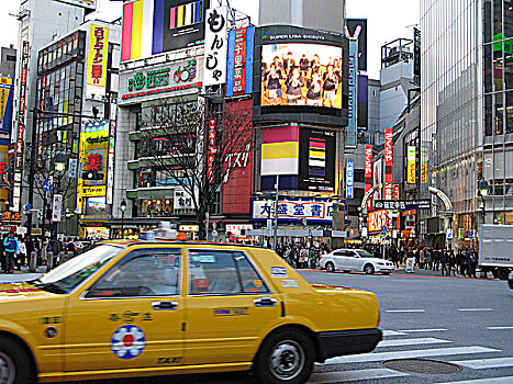 街景,涩谷,东京,日本