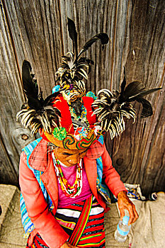 传统头饰,伊富高省,女人,世界遗产,巴纳韦,稻米梯田,北方,吕宋岛,菲律宾
