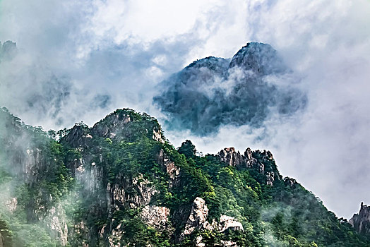 安徽省黄山市黄山风景区天海大峡谷自然景观