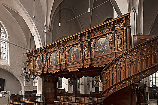 合唱团,教堂,14世纪,吕贝克,石荷州,德国,欧洲