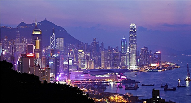 夜景,香港