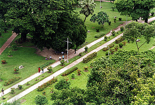 航拍,公园,达卡,孟加拉