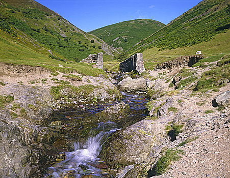 英格兰,什罗普郡,教堂,河流,山谷