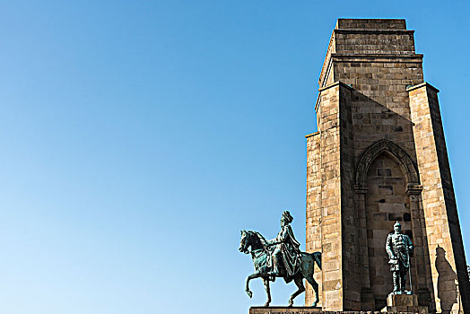 纪念,骑马雕像,多特蒙德,鲁尔区,北莱茵威斯特伐利亚,德国,欧洲