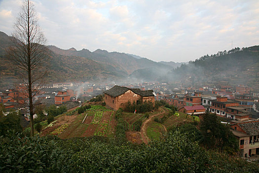 俯瞰,全景,老房子