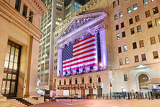 纽约股票交易所,夜晚