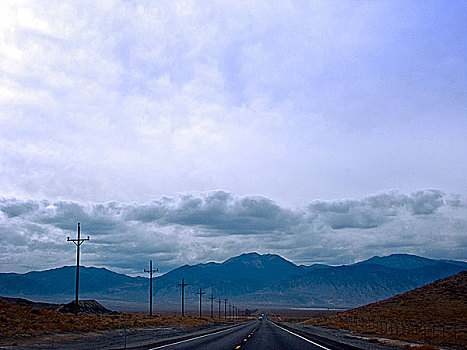 道路,通过,山峦,66号公路,新墨西哥,美国