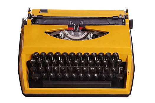 老,黄色,打字机