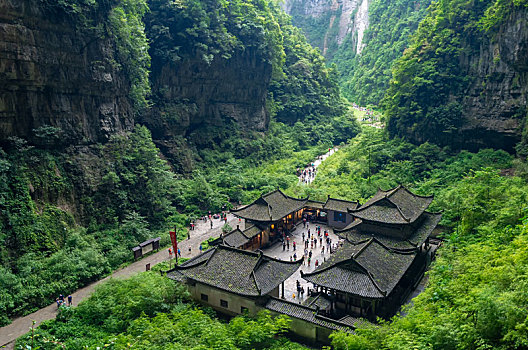 重庆武隆天坑天生三桥景区天福官驿