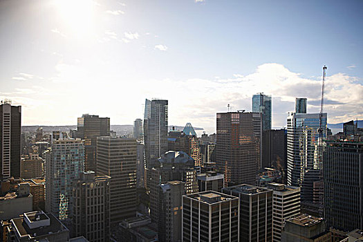 城市,摩天大楼,温哥华,加拿大