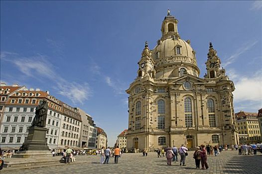 圣母教堂,圣母大教堂,德累斯顿,萨克森,德国,欧洲