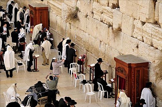 犹太人,祈祷,哭墙,耶路撒冷,以色列,近东,东方