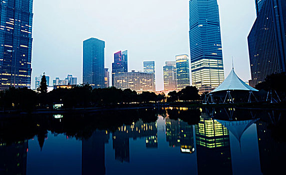 夜景,陆家嘴,金融中心,上海,中国