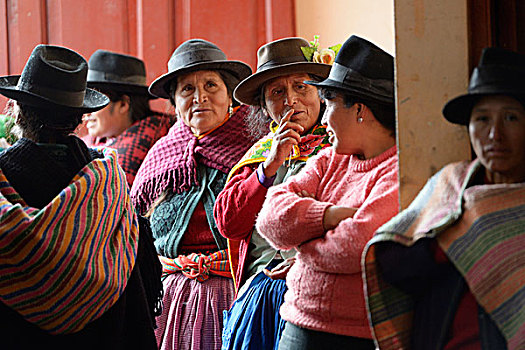 女人,戴着,传统,安第斯,衣服,省,秘鲁,南美,图像,条理