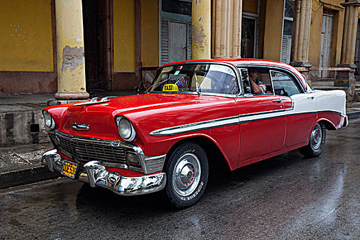 旧式,雪佛兰,20世纪50年代,巴拉科阿,古巴,北美
