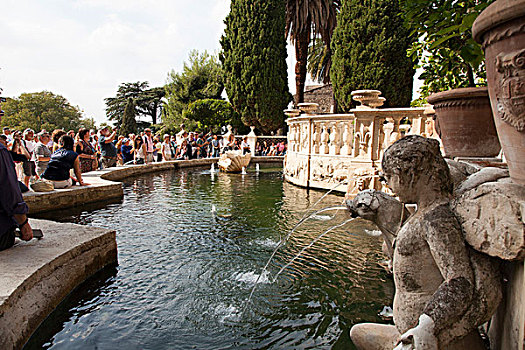 旅游,喷泉,器官,别墅,花园,拉齐奥,意大利,欧洲